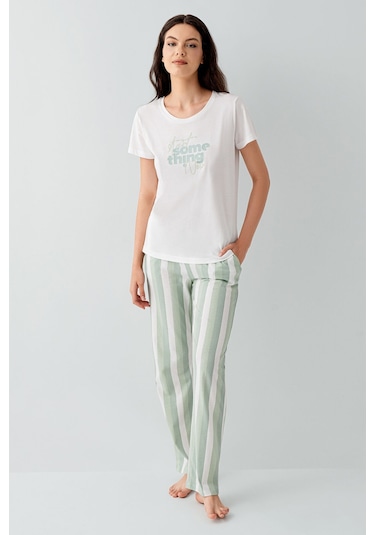 Arnetta Kadın Beyaz Pijama Takım Ar3588-s-v2 Beyaz
