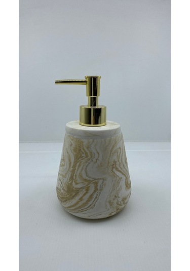 Betonmall Mermer Desenli Tuvalet Banyo Mutfak Beton Sıvı Sabunluk - Bej-kahve Bej-kahve