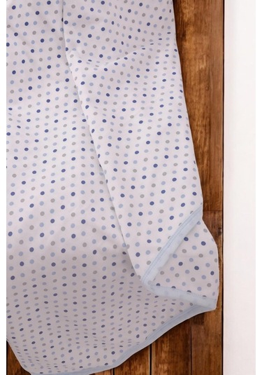 Puantiyeli Erkek Bebek Penye Battaniye 95x100cm - Buude Açık Lila