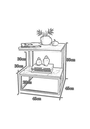 Hola Metal Ahşap Komodin