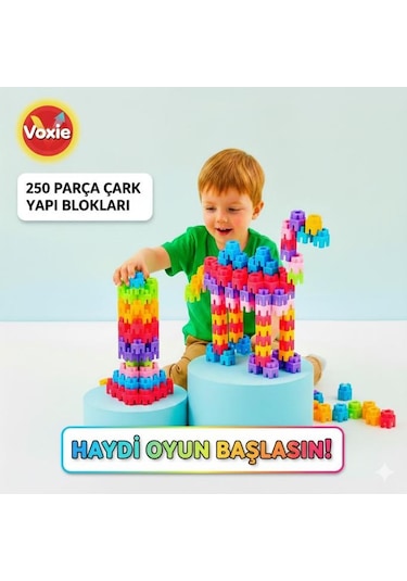 250 Parça Çark Yapı Blokları Seti 'box Kutu'
