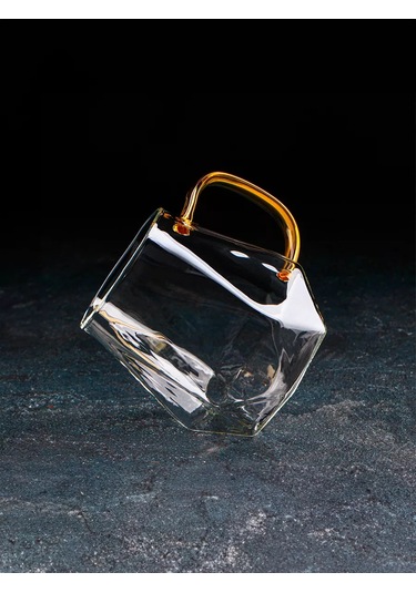 Magistro "yağmur" Cam Bardak Çay Ve Kahve İçin 320 Ml Hediye Bardak 124106390 Gri