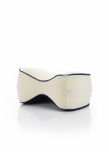 Diz Arası Ortopedik Yastık Visco Bacak Arası Yastık Yıkanabilir Kılıf 23x23x5 Beyaz