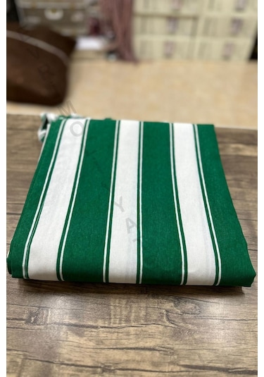 Balkon Perdesi 1,sınıf Gabardin Kumaş Lüks Perde Yeşil - Beyaz