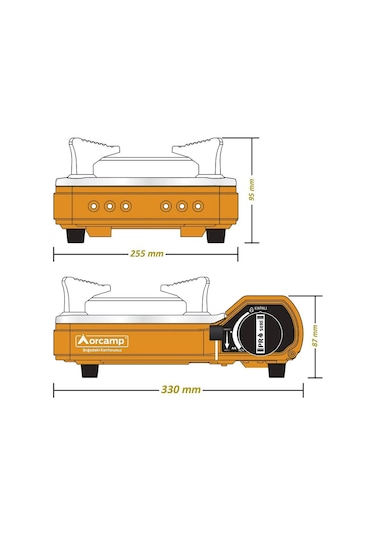Orcamp Tekli Portatik Ocak Turuncu CK-505 Turuncu