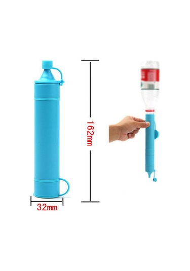 Mufunye Mavi Ultrafiltrasyon Membranlı Taşınabilir Su Filtre Çubuğu - 2000l Kapasite, 0.01 Mikron Hassasiyet, Outdoor Kamp Seyahat İçin