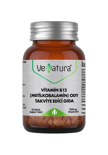 Venatura B12 Metilkobalamin Odt Takviye Edici Gıda 30   Tablet
