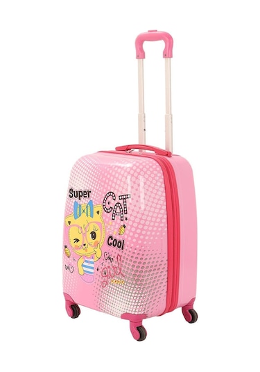 Mçs Group V307 Abs Çocuk Valiz-pembe - Super Cat Baskı S18y10001800309 00309 Çok Renkli