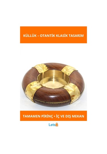 Aksesuar Olarak Kullanılabilen Otantik Pirinç Küllük