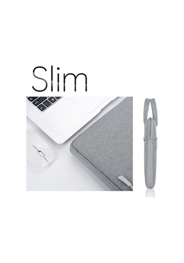 Vkemall Gri Su Geçirmez Ofis Çantası - 15.6" Tablet Dizüstü Bilgisayar Kılıfı, Çizilmeye Dayanıklı, Omuz Kemerli Gri