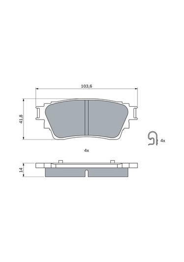 Mitsubishi Eclipse Cross 1.5mıvec 2017-2021 Bosch Arka Balata 22864