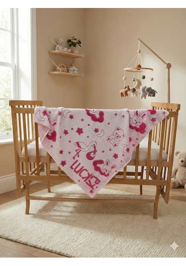 Bunny Peluş Bulut Bebek Battaniyesi - Zt600 Pembe