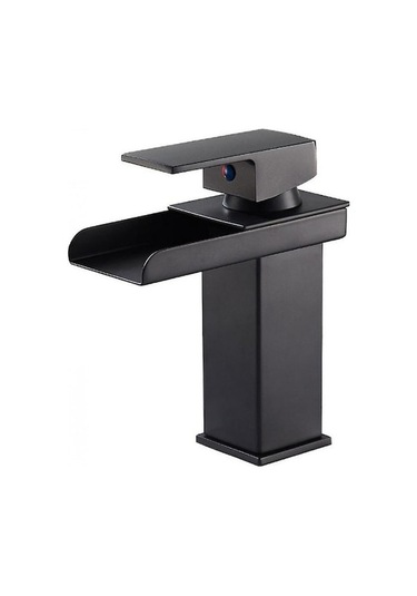 Novahub Musluk Sıcak Ve Soğuk Su Musluk Siyah Şelale Siyah