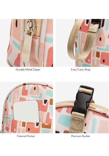 Tenfowee Pembe Anne Sütü Soğutma Çantası - Isı Ve Soğuk Saklama, 2 Adet 240ml以下 Biberon Uyumlu, Çok Amaçlı Su Geçirmez, Üç Katlı Isı Yalıtımı Pembe