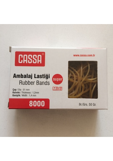 Cassa Paketleme Ambalaj Para Lastiği %100 Kauçuk 50 Gr