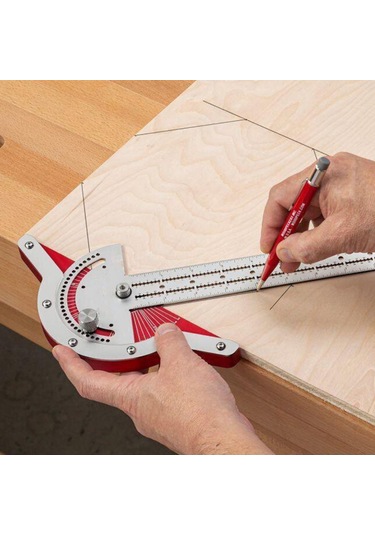 Springsun Ahşap İşleri İçin Çok Amaçlı Açılı Cetvel - Dayanıklı Ve Hassas Ölçüm Diğer