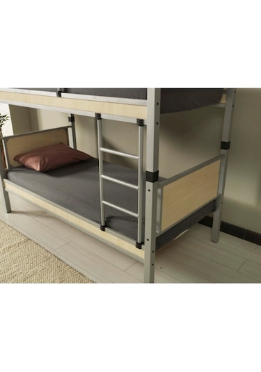 Teknor Genç Çocuk Odası Ahşap Başlıklı 90x200 Metal Ranza