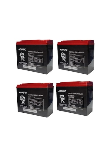 12v-20/24 Amper Dik E-bıke Akü 4'lü Paket