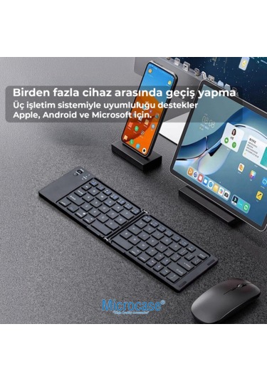 Microcase Katlanabilir Mini Bluetooth Klavye - Al5729