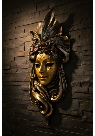 Kelebekli Kadın Duvar Mask 15x32cm