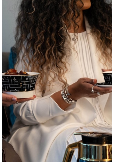 Roomours Koofi Coffee-tea Bundle Set 23 Parça Porselen Kahve Çay Takımı-çift Katmanlı Termos 0 - Siyah