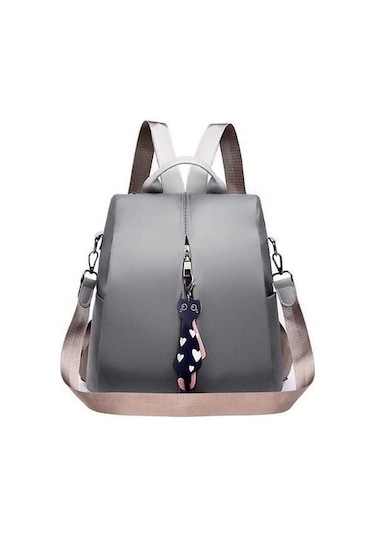 Ganzhoushop Siyah Sırt Sırt Sırt Oxford Okul Mochila Kolye Kızlar Kedi Karikatür Kadın İçin Günlük Gray Gençlik Genç Düz Çantası Çantası Çantası Çantaları Hx Gri