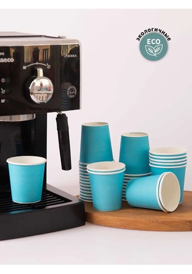 Kinomarket Kağıt Bardaklar, Tek Kullanımlık, 100 Ml, 100 Adet 156628424 Turkuaz