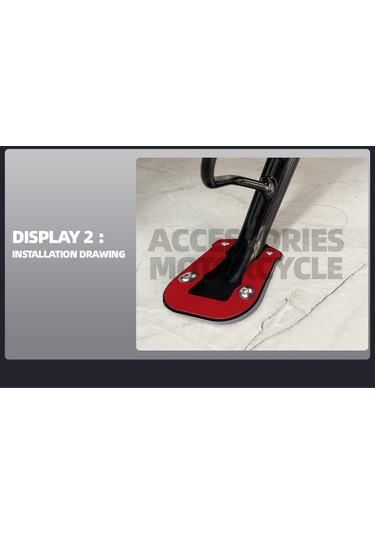 Dinosaurs Kırmızı, Honda Crf300l Crf300 Rally Modifiye Yan Destek Ayak Pedi Genişletilmiş Taban Pedi Yan Destek Pedi İçin Uygundur Gosterildigi Gibi