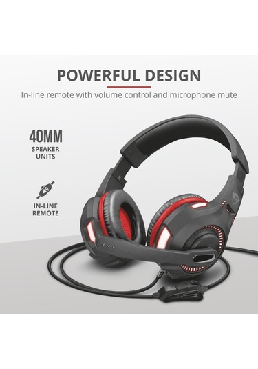 Trust 23372 GXT 407 Ravu Kulak Üstü Oyuncu Kulaklığı