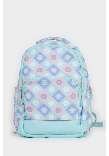 Defacto Kız Çocuk Baskılı Sırt Çantası F0571a8nskr1 Çok Renkli