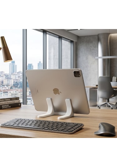 Minimal Apple iPad Uyumlu Standı Tablet Tutucu Şık Tasarım Masaüstü Stand