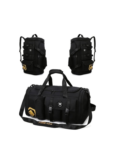 Sandwich Yobenki 003 Siyah Seyahat Sırt Çantası: Omuz Askılı, Ayakkabı Bölmesi Siyah