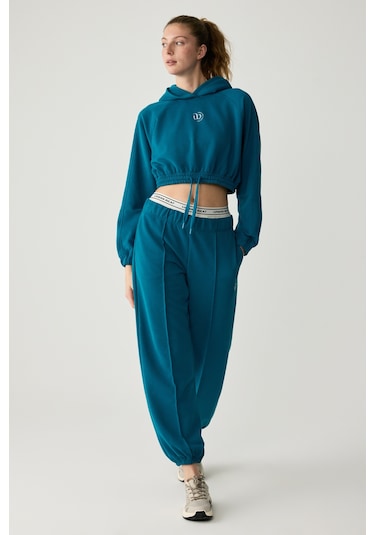 Urban Beat Kathrıne Kadın Kapüşonlu Mavi Sweatshirt Mavi