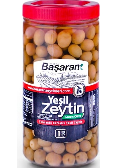 Başaran Zeytinleri Lüks Çizik Yeşil Zeytin 1 KG