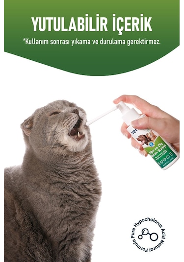 Veturel Kedi Ağız Bakımı Köpek Ağız Kokusu Diş Eti Yarası Bakım Spreyi 100 ML