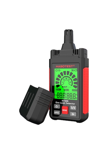 Lepmerk Habotest Ht609 Gaz Kaçak Dedektörü Lcd Ekranlı Yanıcı Siyah Kırmızı