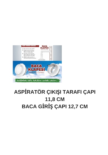 Baca Klape Aspiratör Ve Davlumbaz Bacası İçin Kokumatik