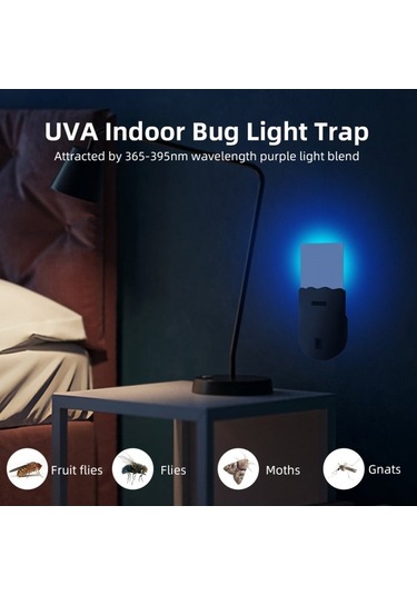 Bloomnest Uçan Böcek Tuzağı Kapalı Alan Tak-çalıştır Böcek Yakalayıcı Zapper Işık Küçük Ve Pratik 1 Adet Yapışkan Pedl