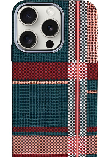 Aether Carbon Apple Uyumlu iPhone 15 Magsafe Karbon Kılıf Crimson Weave Crimson Weave
