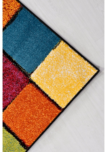 Colora Halı Koleksiyonu Yumuşak Renkli Kare Halı, Tozumaz, Modern Tasarım Ve Kolay Temizlik Multi 4