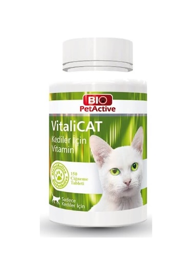 Bio Petactive Vitalicat Yavru ve Yetişkin Kedi Vitamin Tableti 150'li