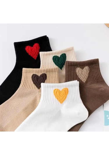 Kalpli Patik Bilek Çorap Seti 5'li Çok Renkli