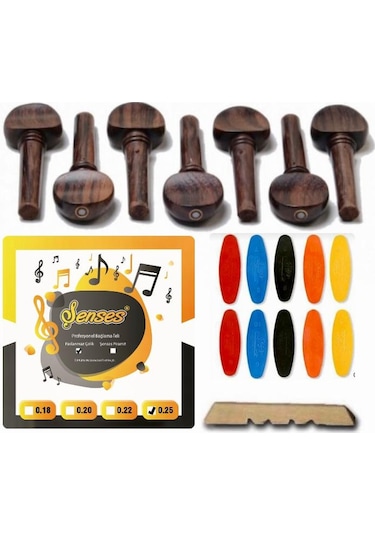 Nokta Sedefli Pelesenk Bağlama Burgu + 0.25 Divan Saz Teli+Tezene