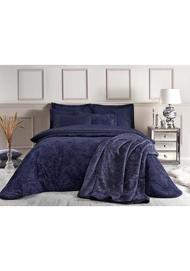 16 Parça Çeyiz Seti Gelin Seti Branch Lacivert Çok Renkli