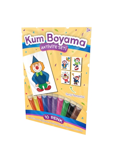 Sevimli Palyaço Kum Boyama Aktivite Seti