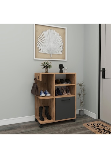 Arnetti Tekerlekli Rebusa Ayakkabılık, Atlantik Çam Antrasit Atlantik Çam - Antrasit