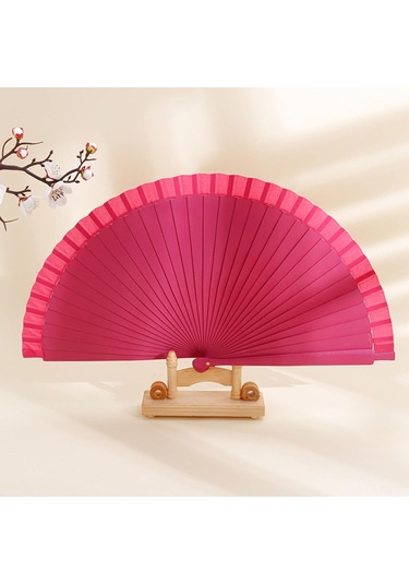 Moveevo Ahşap Katlanabilir El Ventiği, Dans Gösterileri Ve Özel Etkinlikler İçin Zeki Ve Şık Tasarım, 23cm Doğal Renk