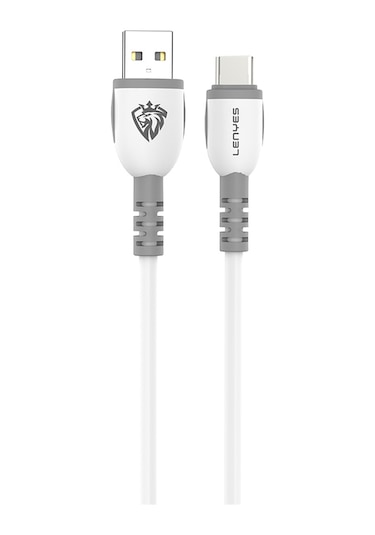 Lenyes Lc979 Usb-a To Type-c Hızlı Şarj Özellikli Data Ve Şarj Kablosu 2.4a 1m Beyaz Beyaz