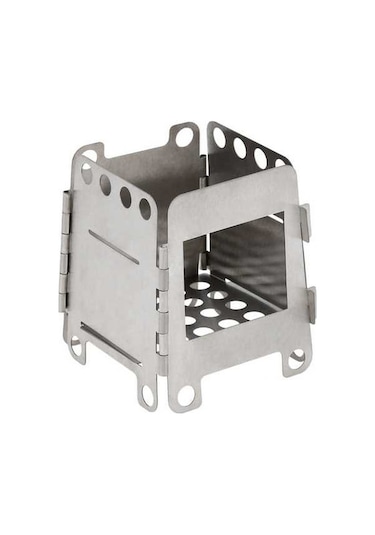 Pazly Taşınabilir Titanyum Hafif Katlanır Kamp Sobası Açık Hava Y Gri