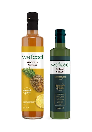 Wefood Ananas Sirkesi 500 Ml + Wefood D-tox Sirkesi 250 ML